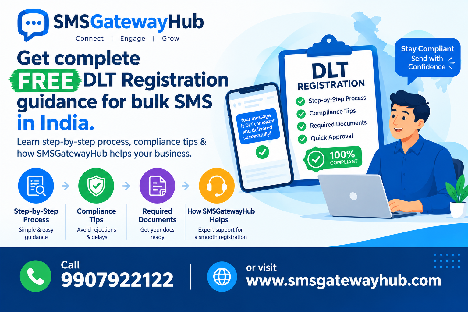 Free DLT Registration Guidance for Bulk SMS in India