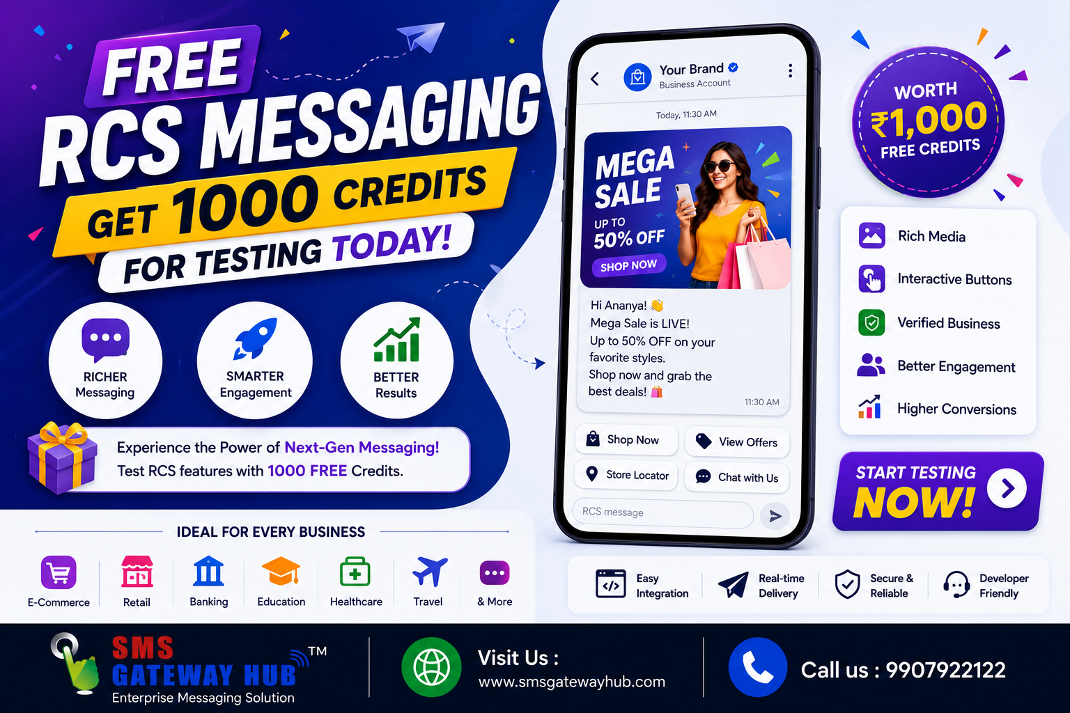 Free RCS Messaging: Get 1000 Credits for Testing Today