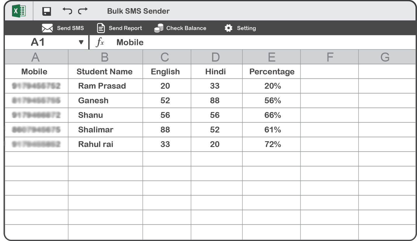 Bulk SMS Excel Plugin SMS Sender