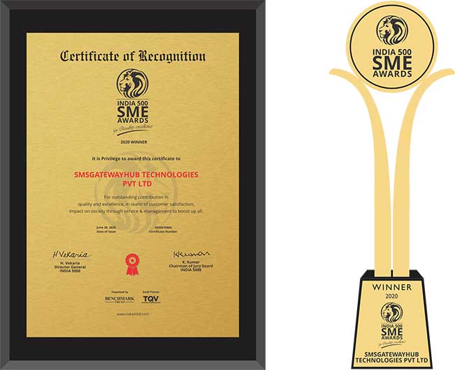SMSGATEWAYHUB SME Award 2020