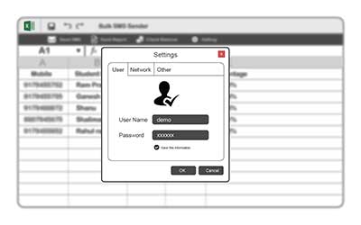 SMS Excel Plugin