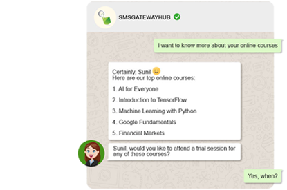 SMSGATEWAYHUB WhatsApp chatbot